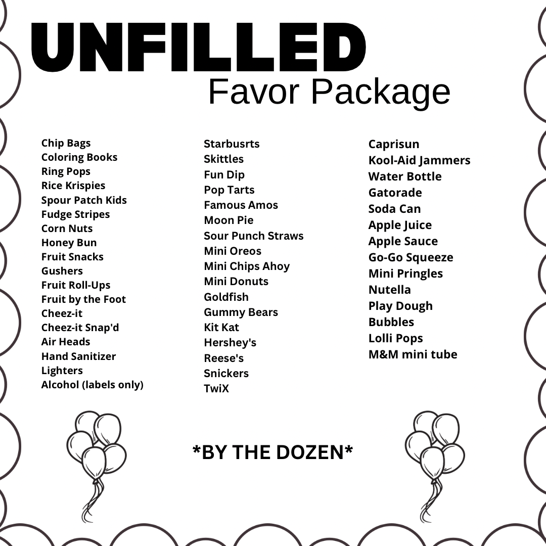 Unfilled Favors